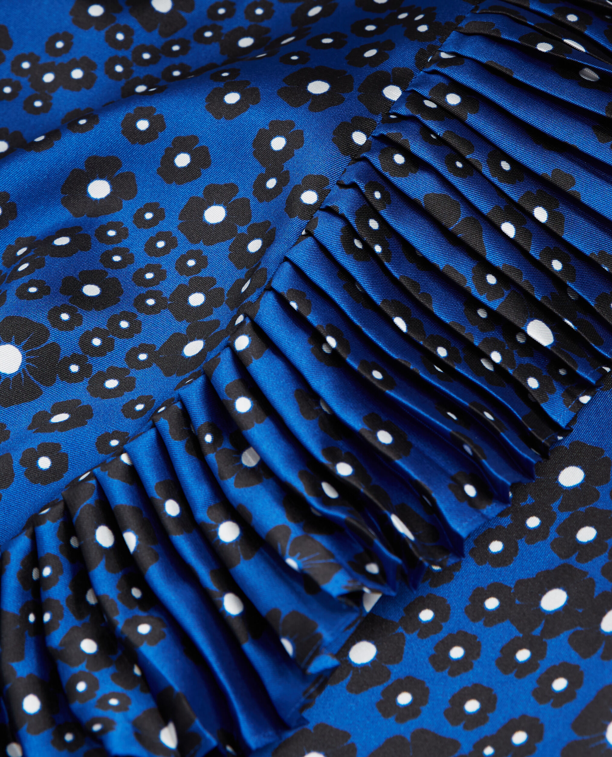 Robe courte imprimée bleue, BLUE BLACK, hi-res image number null