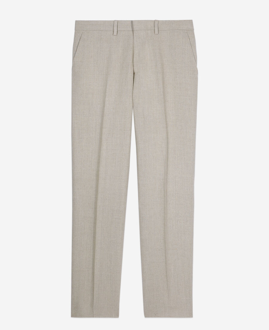 The Kooples H BEIGE beige linen suit trousers