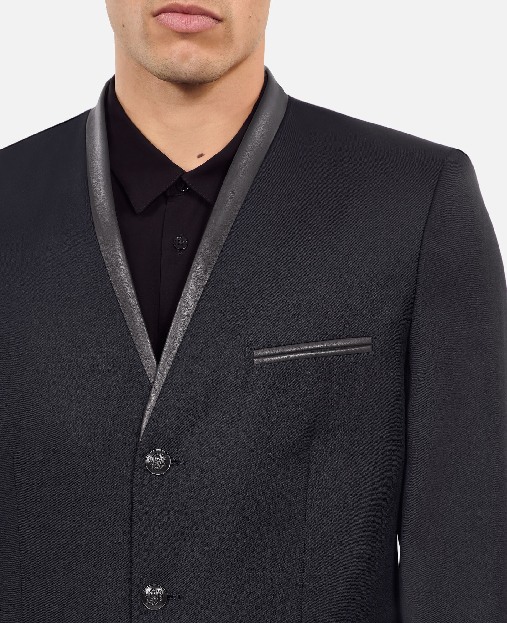 The Kooples HOMME BLACK blazer en laine noir