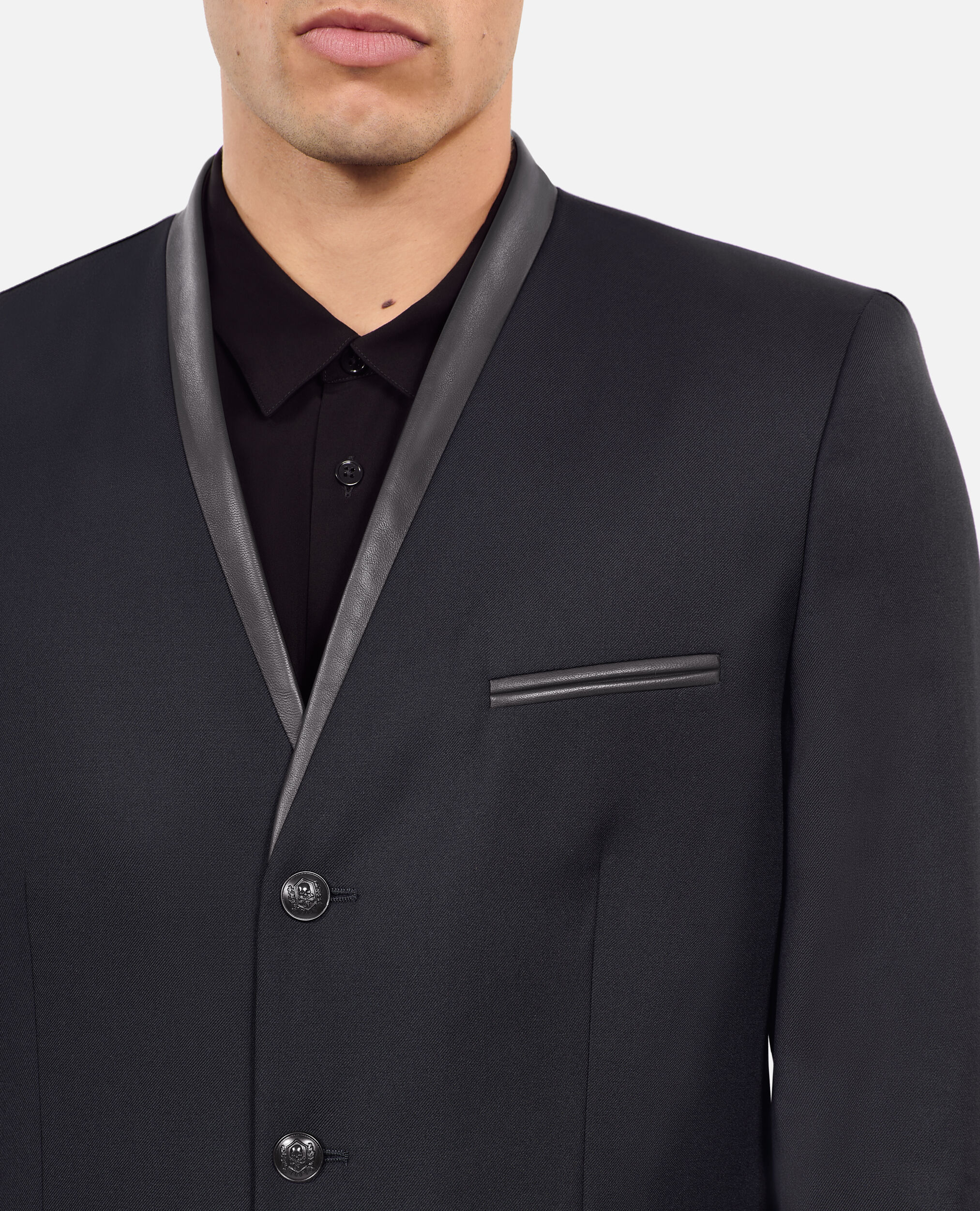 Blazer en laine noir, BLACK, hi-res image number null