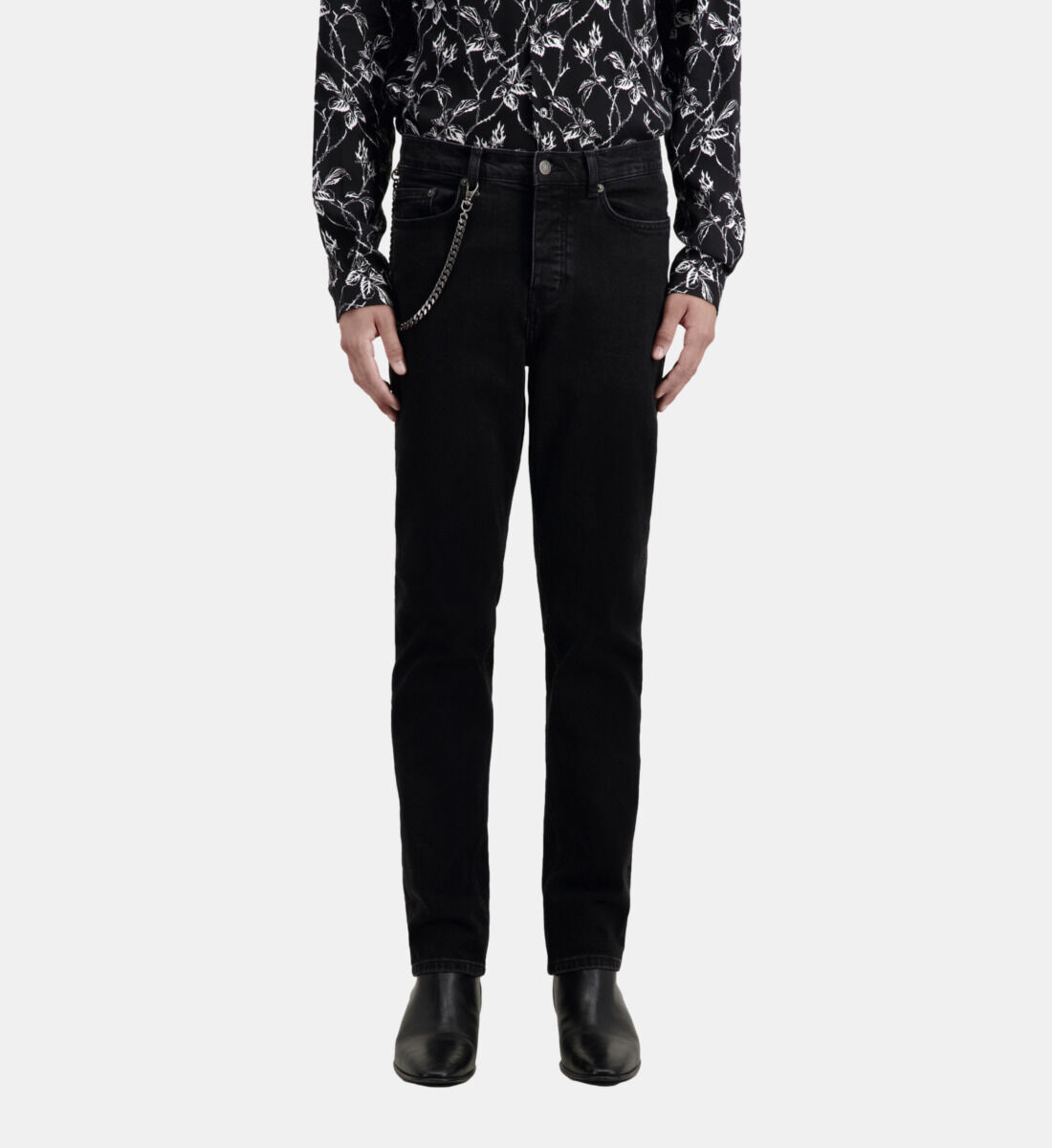 Jean noir avec online chaine
