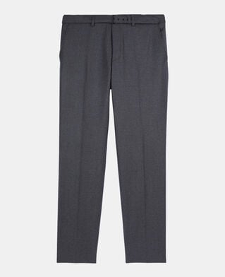 The Kooples HOMME LIGHT GREY MEL/WHITE pantalon de costume en flanelle grise