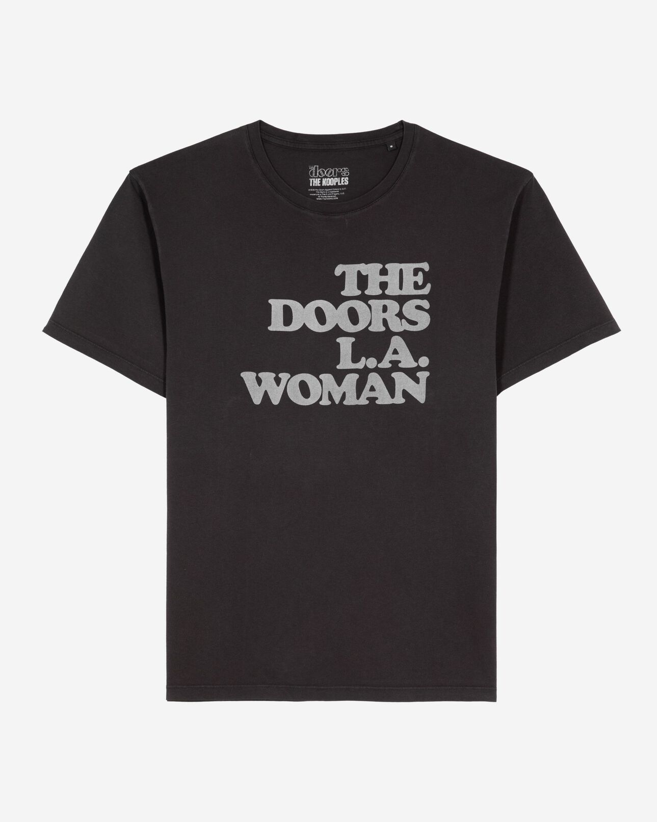 The Kooples MIXTE BLACK WASHED t-shirt the doors x the kooples noir