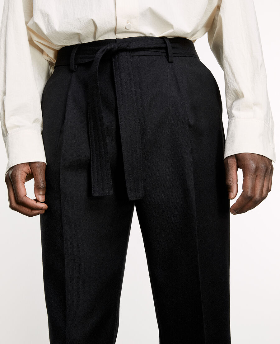 black pants with removable belt