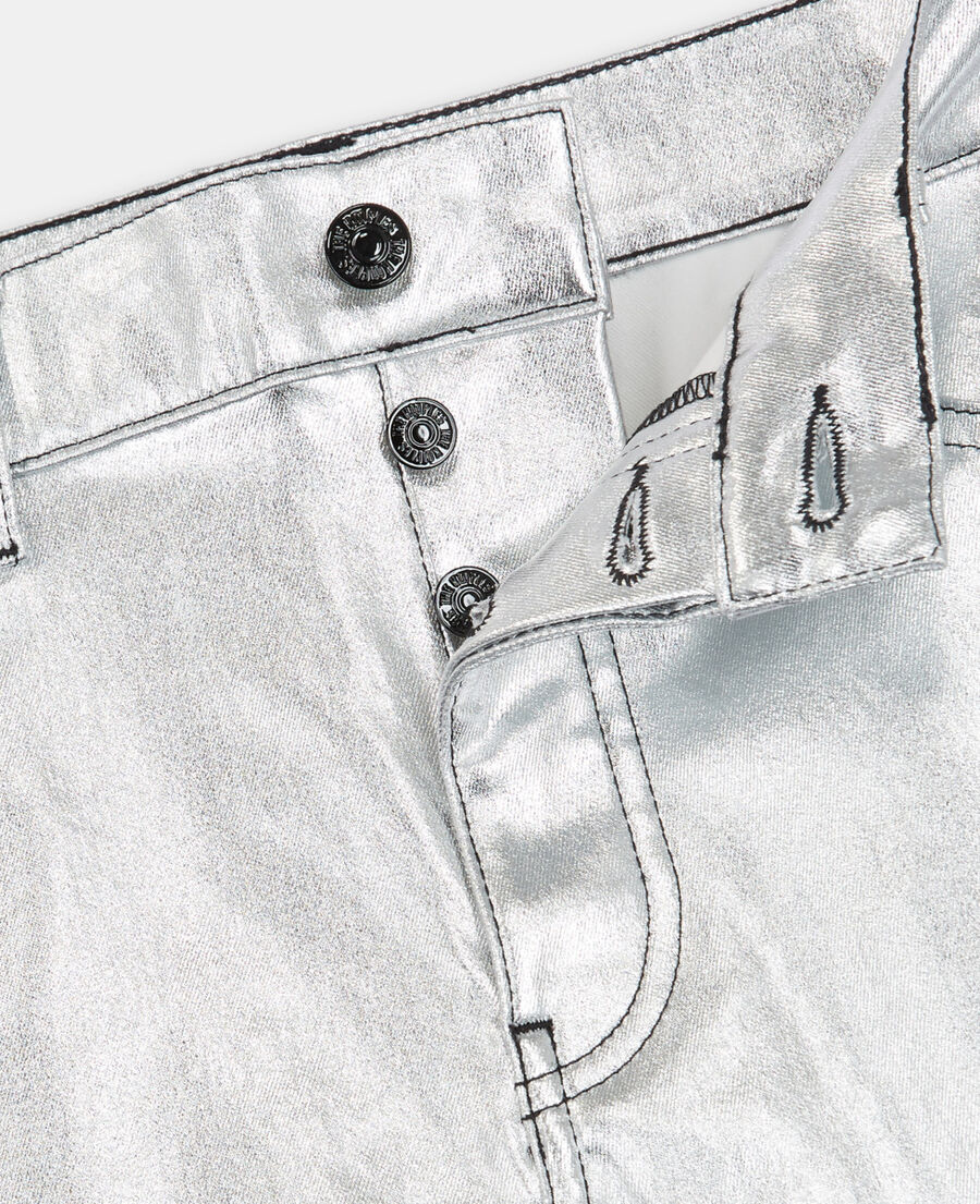 graue jeans mit slim-fit-passform