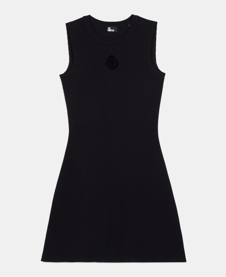 The Kooples F BLACK black short blazon dress