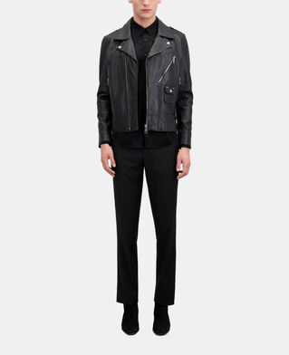 The Kooples HERREN BLACK schwarze bikerjacke aus leder