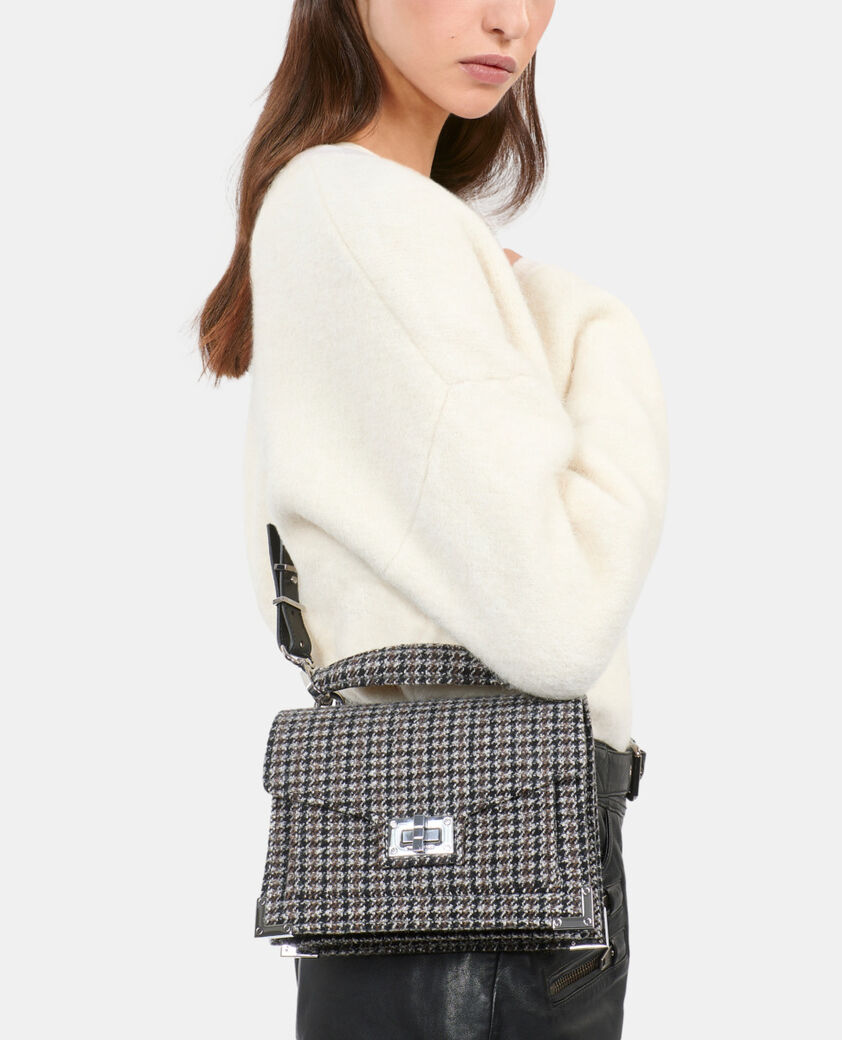 The Kooples FEMME BLACK sac emily small en laine mélangée