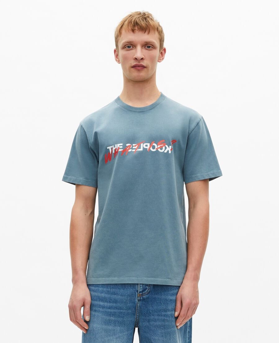 The Kooples MEN BLUE GREY what is blue t-shirt