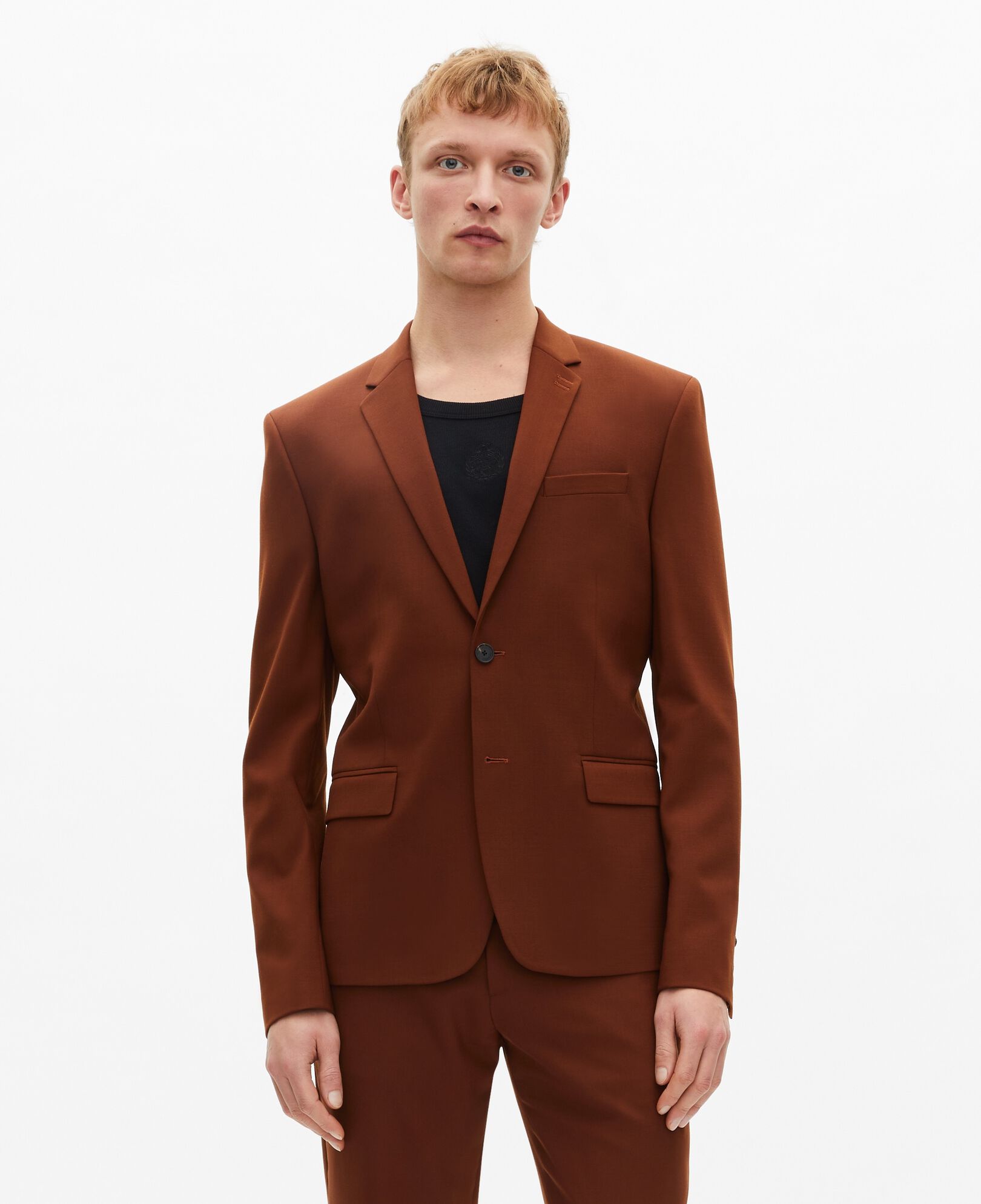 The Kooples MEN ROUILLE brown suit jacket