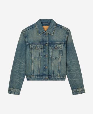 The Kooples WOMEN MEDIUM BLUE blue denim jacket