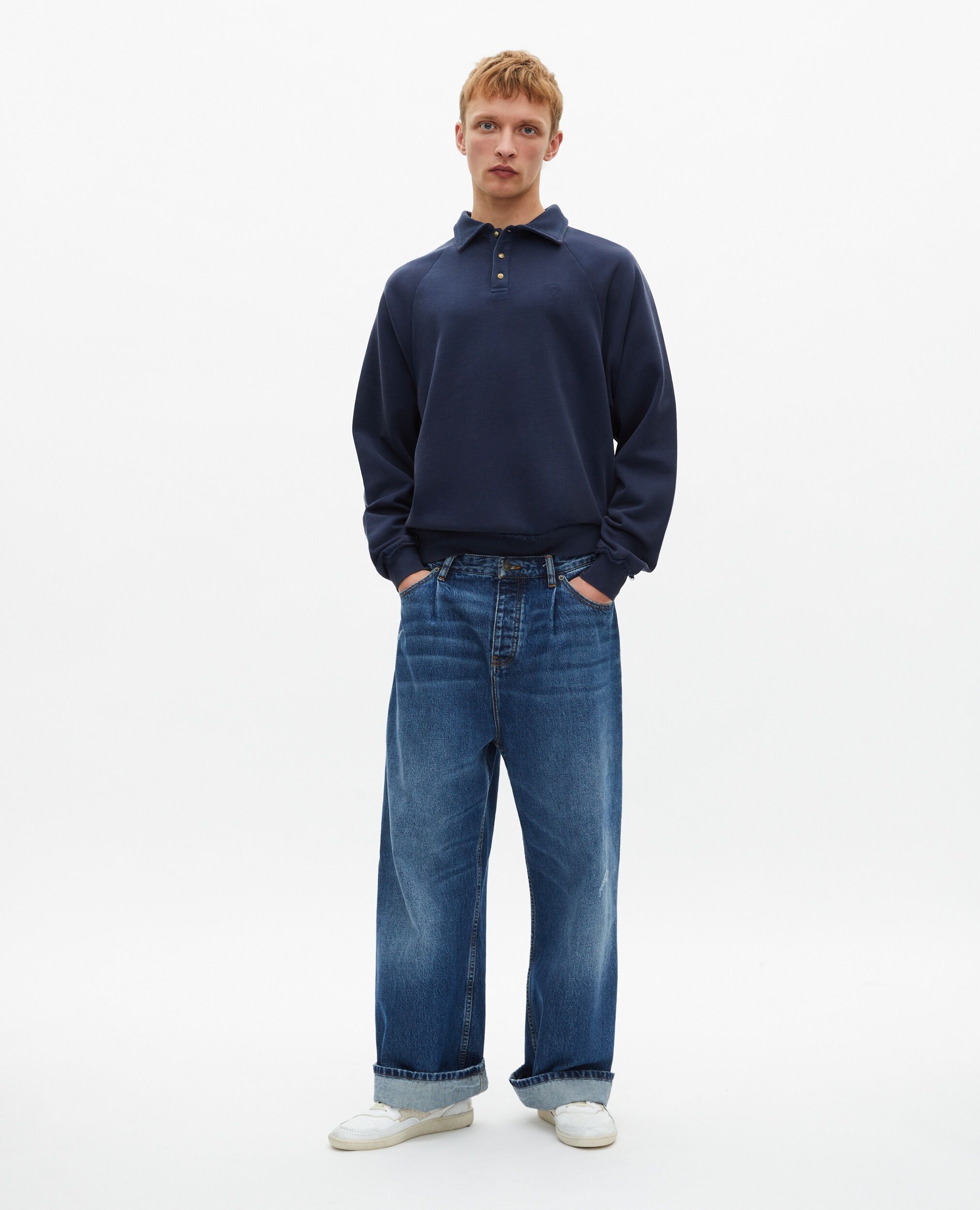 Navy sweatshirt, DARK NAVY, hi-res image number null