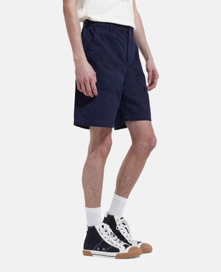 The Kooples H NAVY long navy blue cotton shorts with four pockets