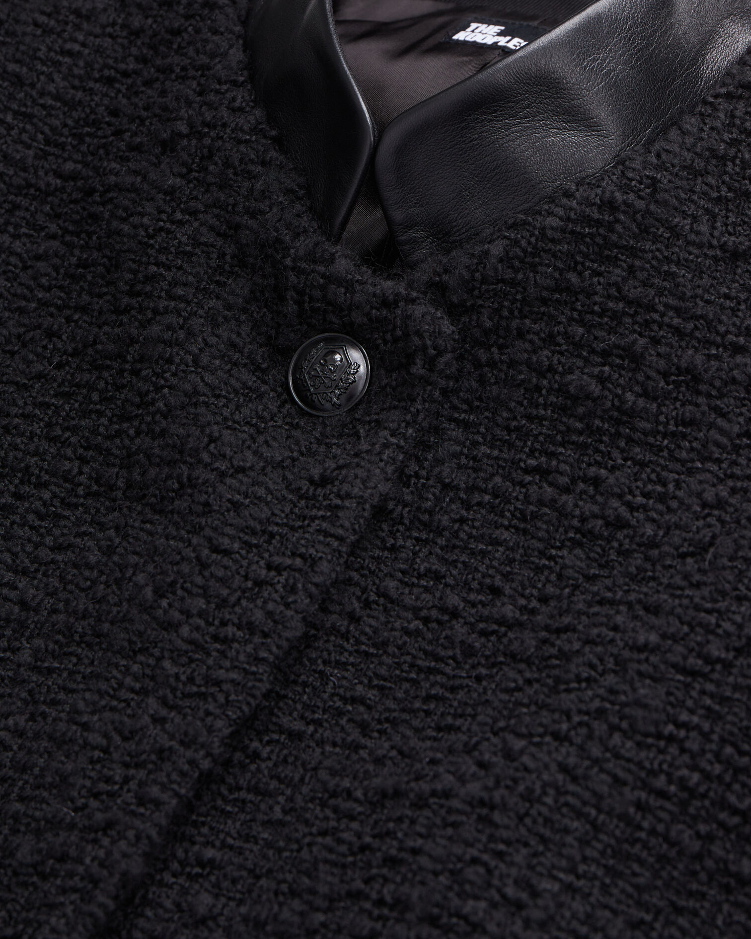Short black tweed jacket, BLACK, hi-res image number null
