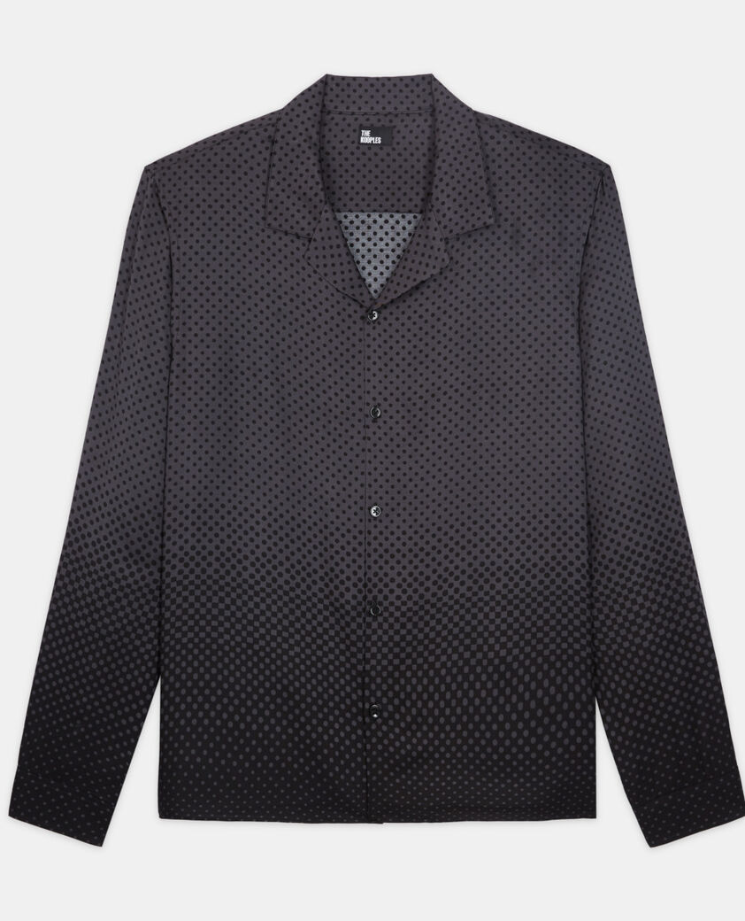 The Kooples HOMME GREY chemise col hawaïen imprimée