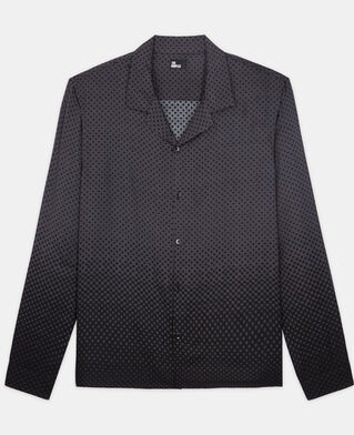The Kooples HERREN GREY bedrucktes hawaiikragen hemd