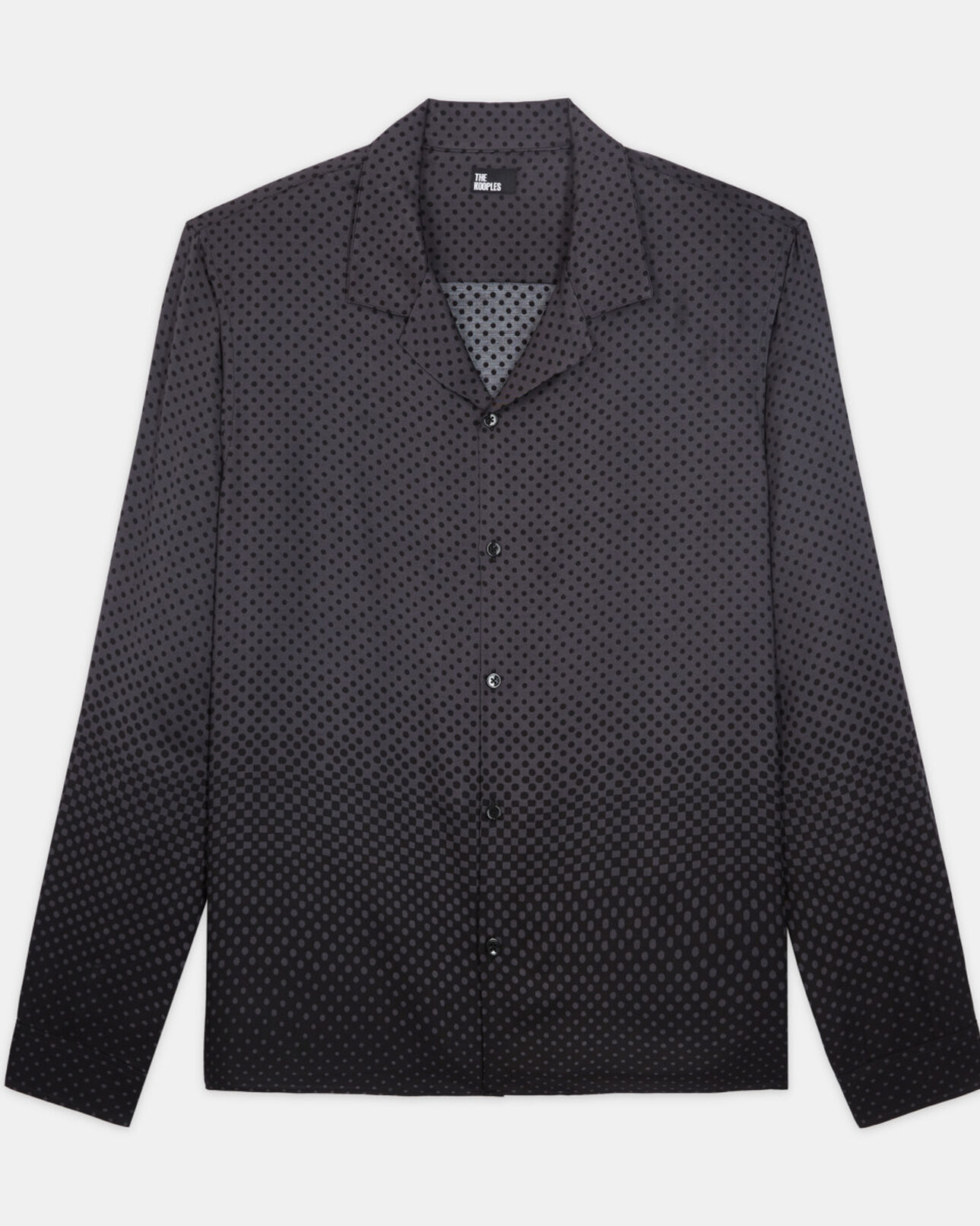The Kooples HOMME GREY chemise col hawaïen imprimée
