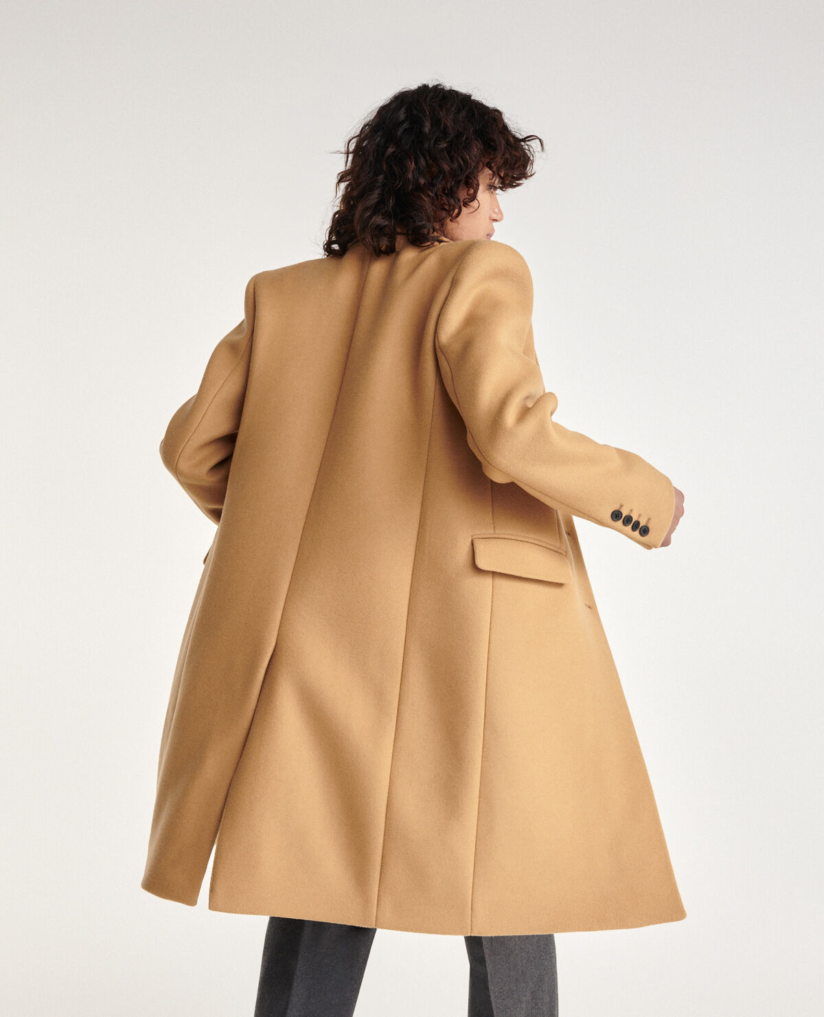 The kooples camel coat top