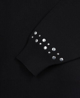 The Kooples FEMME BLACK sweatshirt avec studs noir