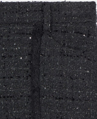 The Kooples FEMME BLACK short en tweed noir