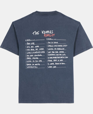 The Kooples MEN CARBONE carbon blue screen printed t-shirt