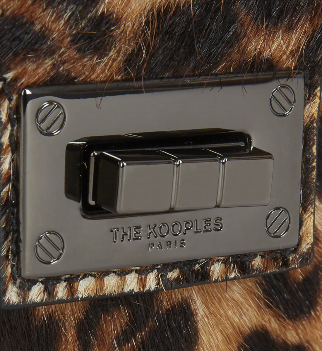 Nano Emily bag in leopard print leather The Kooples