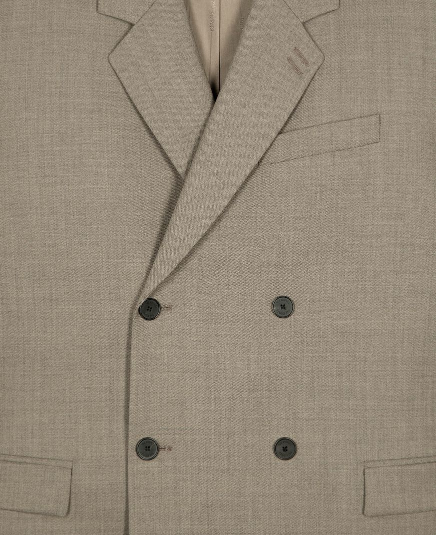 The Kooples H BEIGE MELANGE beige wool suit jacket