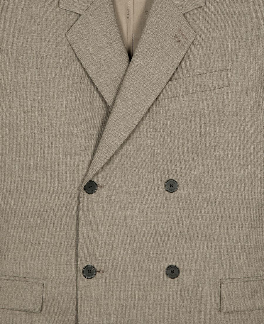 The Kooples HOMME BEIGE MELANGE veste de costume en laine beige