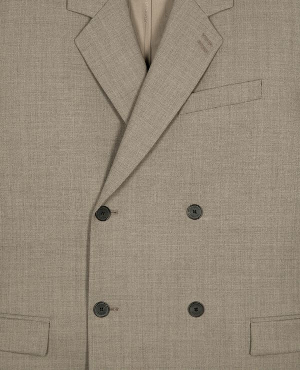 The Kooples HERREN BEIGE MELANGE beigefarbene anzugjacke aus wolle