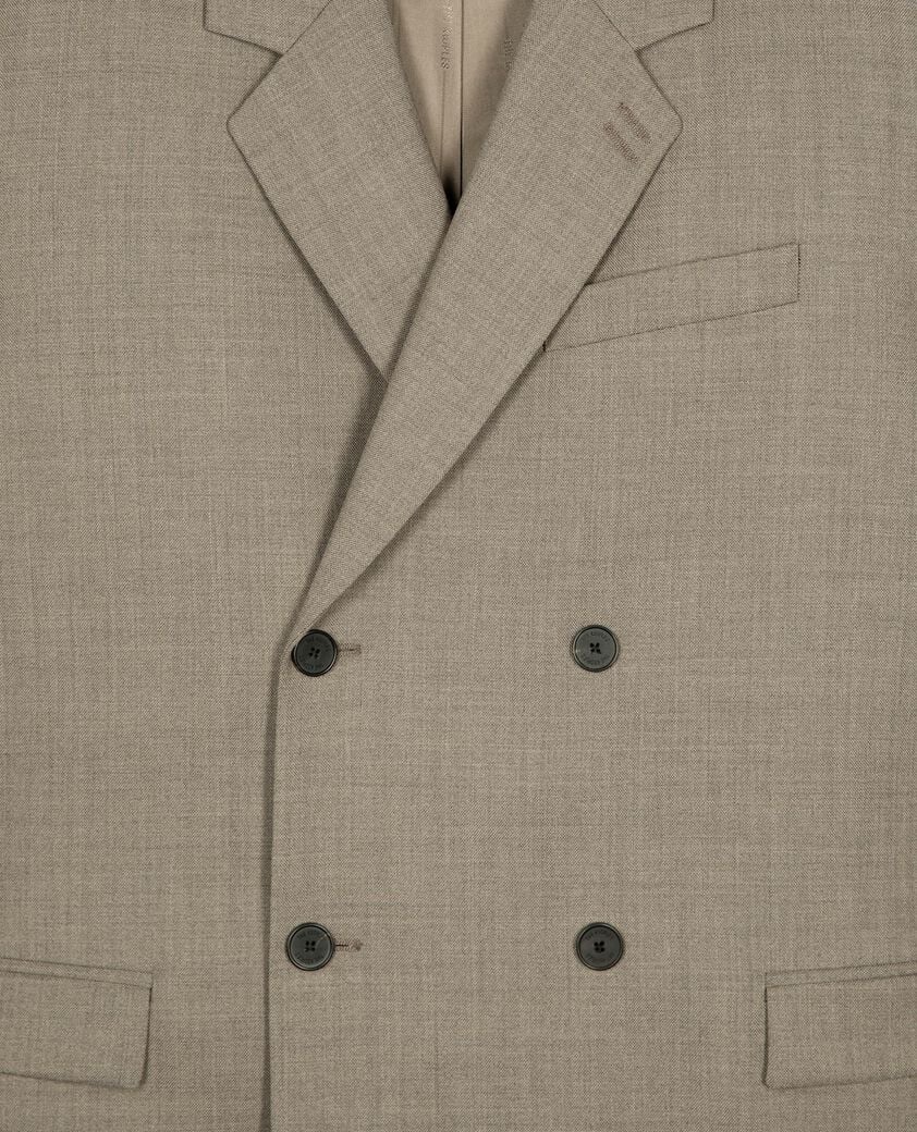 The Kooples HERREN BEIGE MELANGE beigefarbene anzugjacke aus wolle
