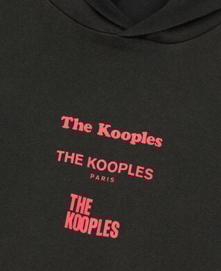 The Kooples HOMBRE BLACK WASHED camiseta capucha negra manga larga locations