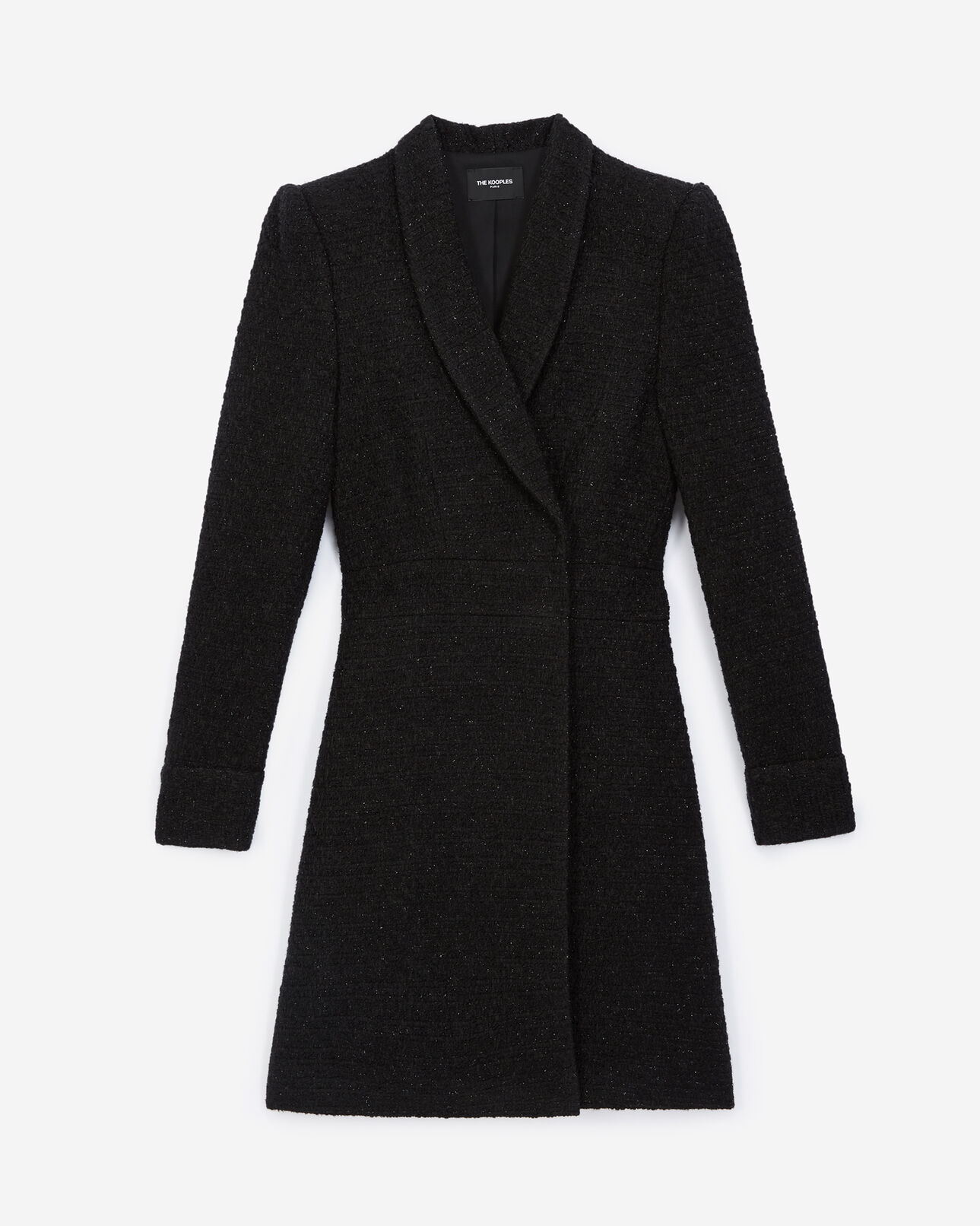 The Kooples WOMEN BLACK black tweed jacket dress