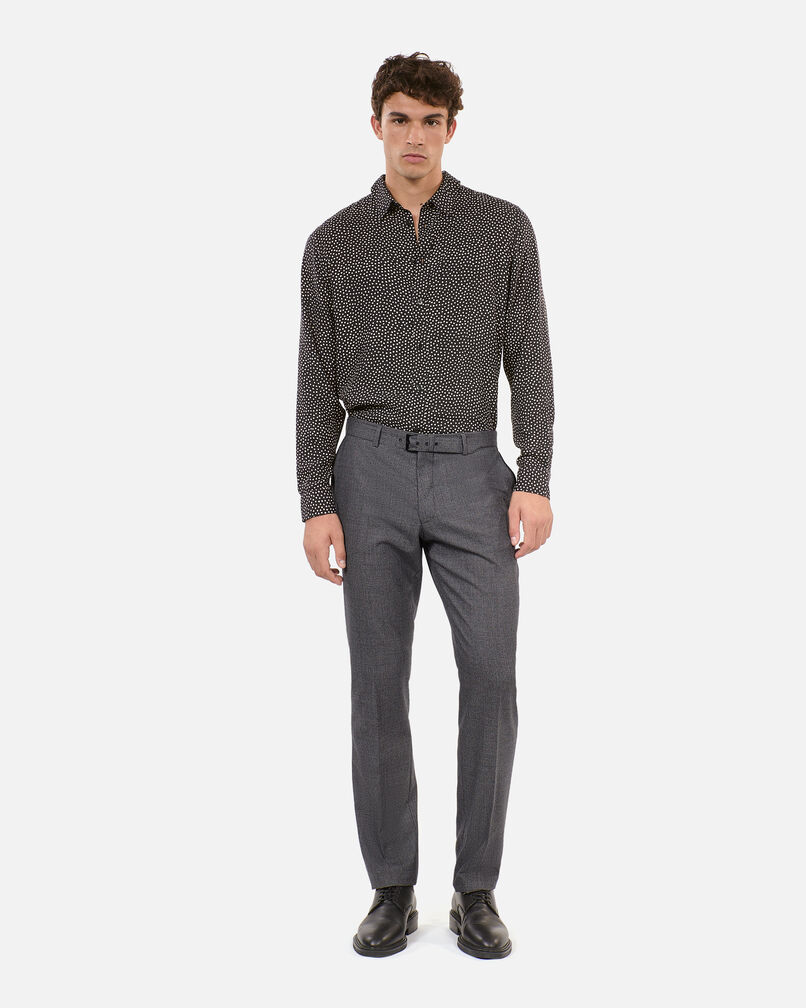The Kooples MEN BLACK GREY black and white houndstooth suit trousers