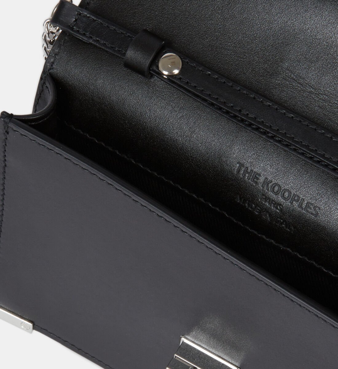 Medium Emily pouch in black leather