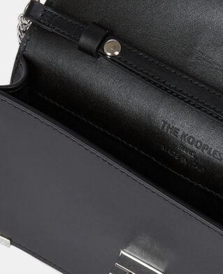 The Kooples WOMEN BLACK medium emily pouch in black leather