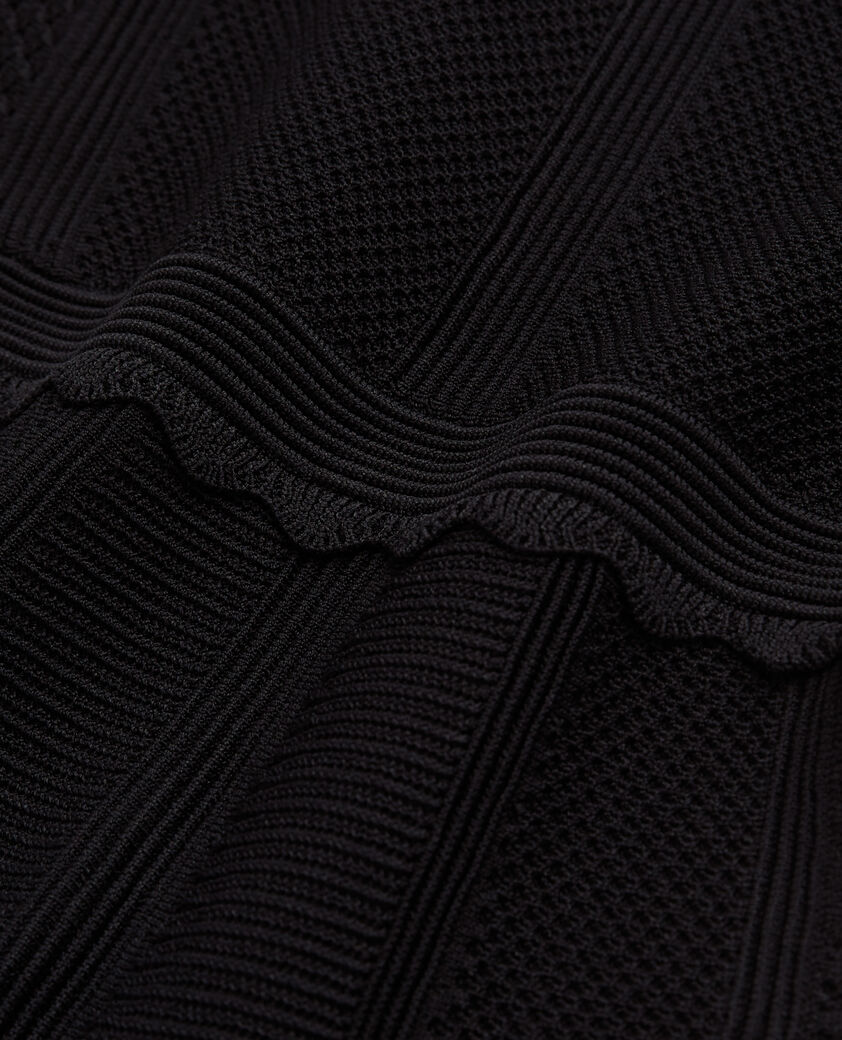 The Kooples WOMEN BLACK short black knit dress