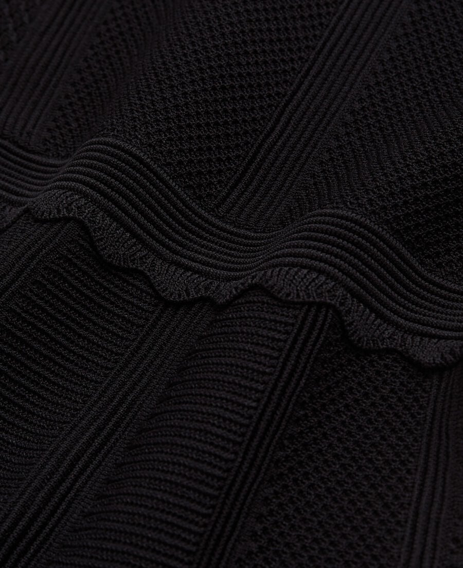 The Kooples FEMME BLACK robe courte noire en maille