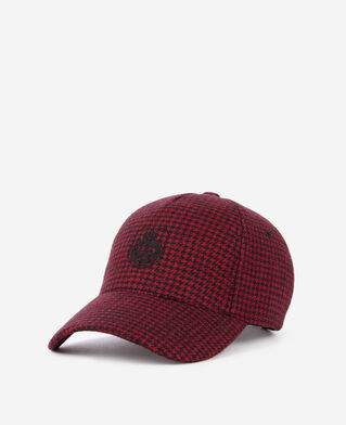 The Kooples DAMEN BLACK - RED kappe aus wolle mit hahnentrittmuster