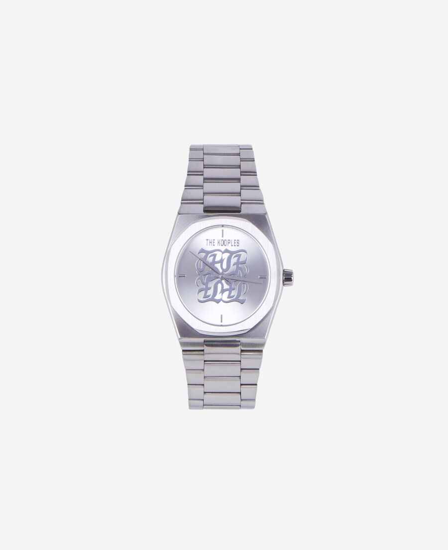 The Kooples MIXED SILVER silver monogram watch
