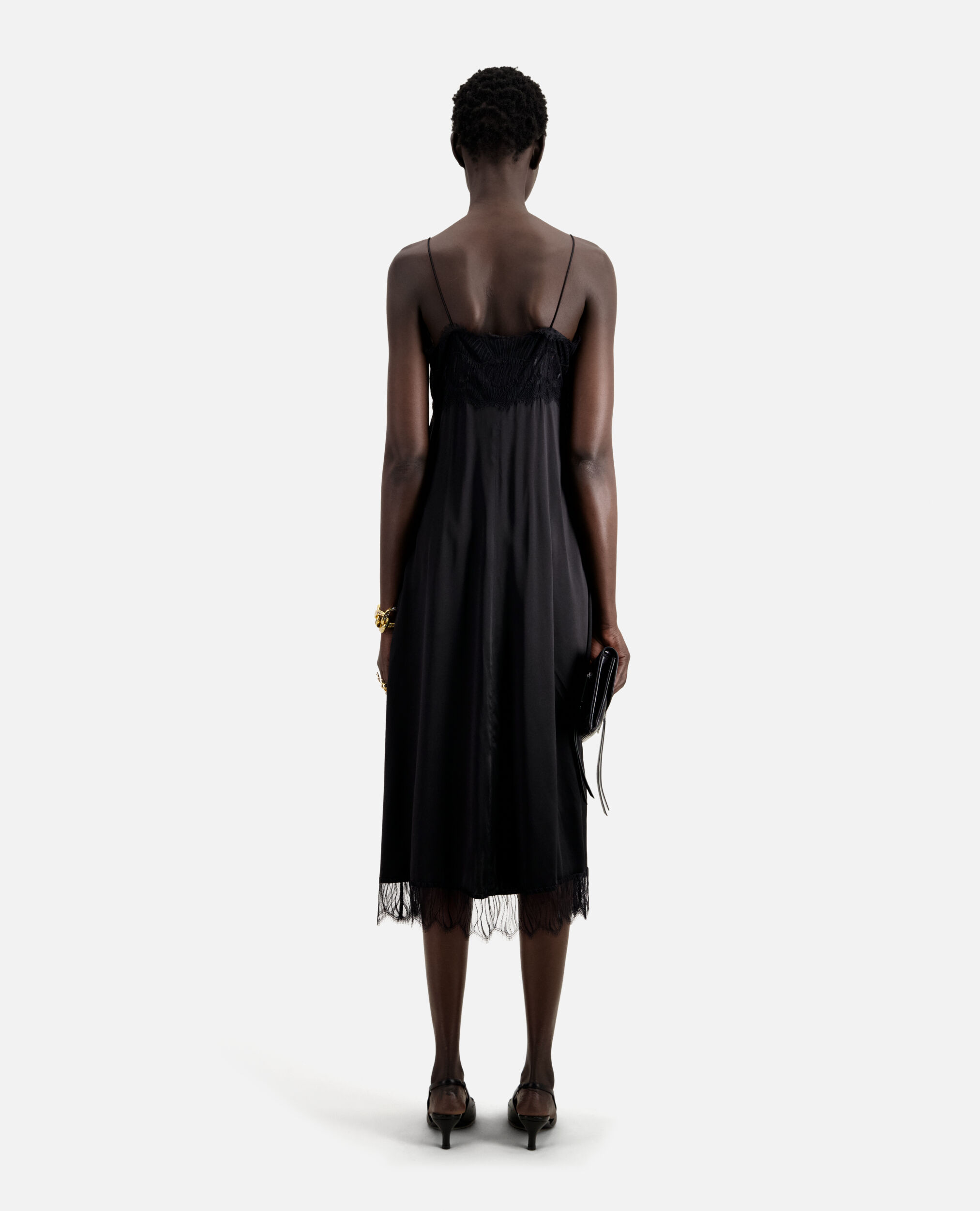 Long black slip deals