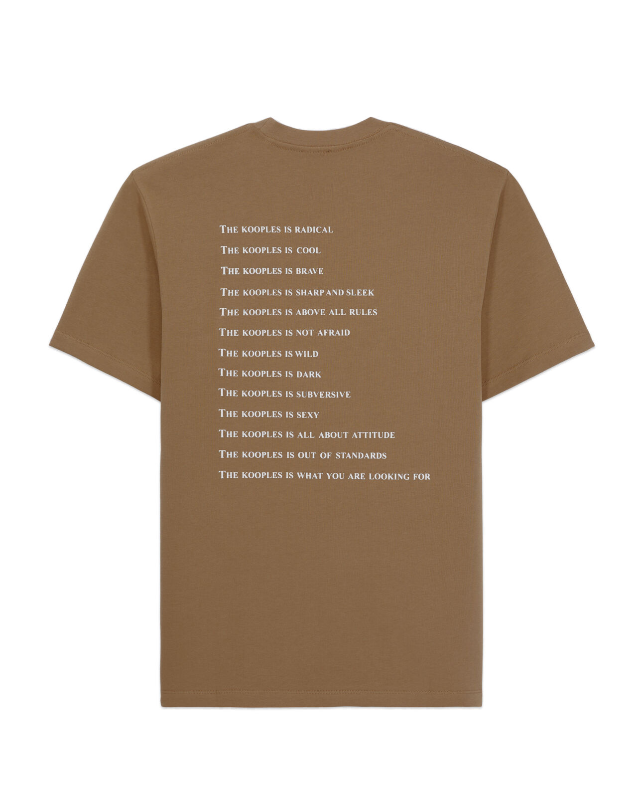 The Kooples HOMME BROWN-BEIGE t-shirt homme what is camel