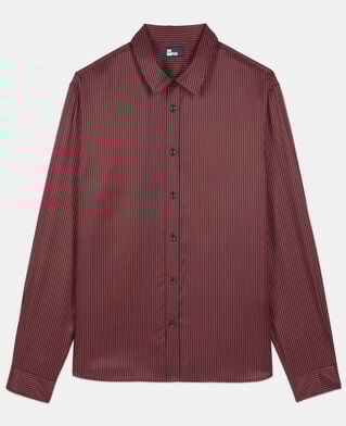The Kooples HERREN BLACK - RED schwarz-rotes hemd mit streifen