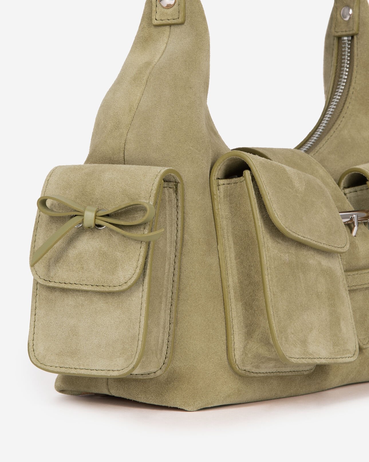 The Kooples WOMEN CAMEL amelia bag in camel suede leather