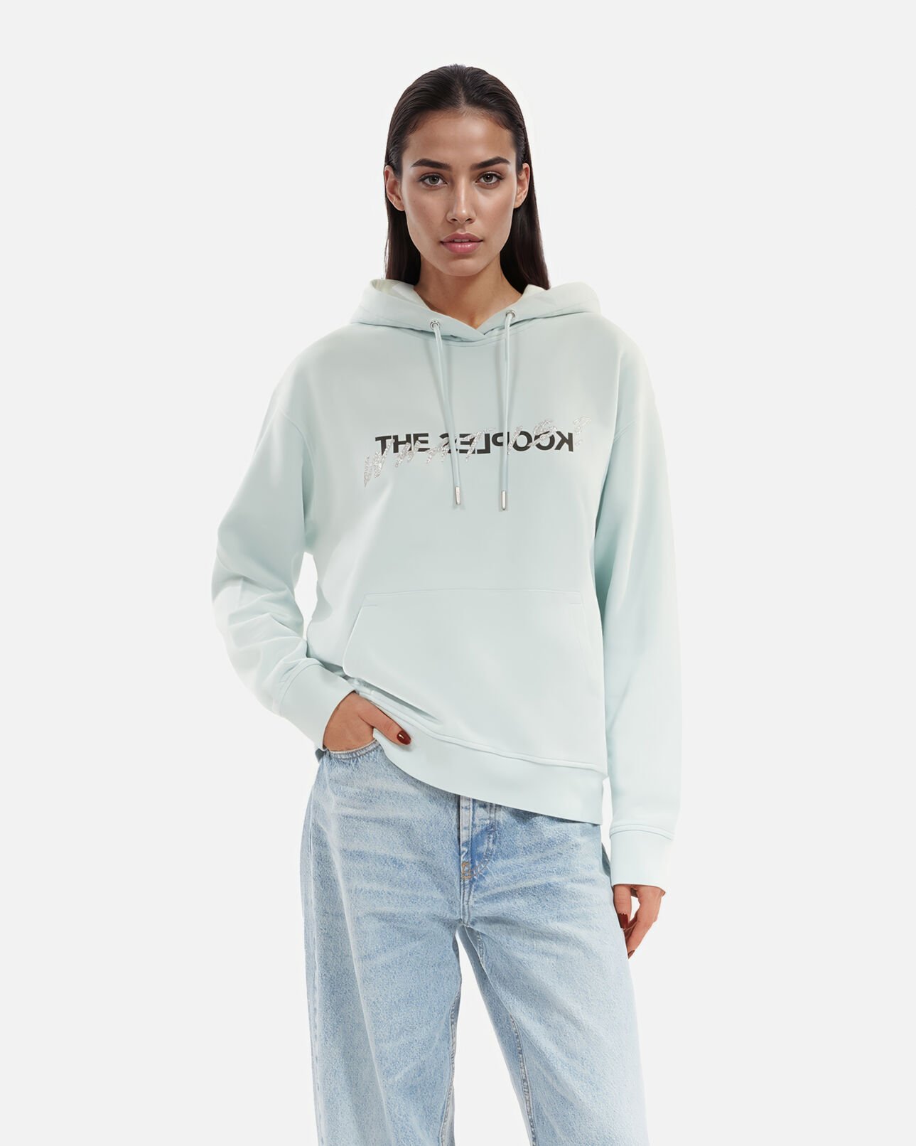 The Kooples WOMEN BABY BLUE what is hoodie light blue