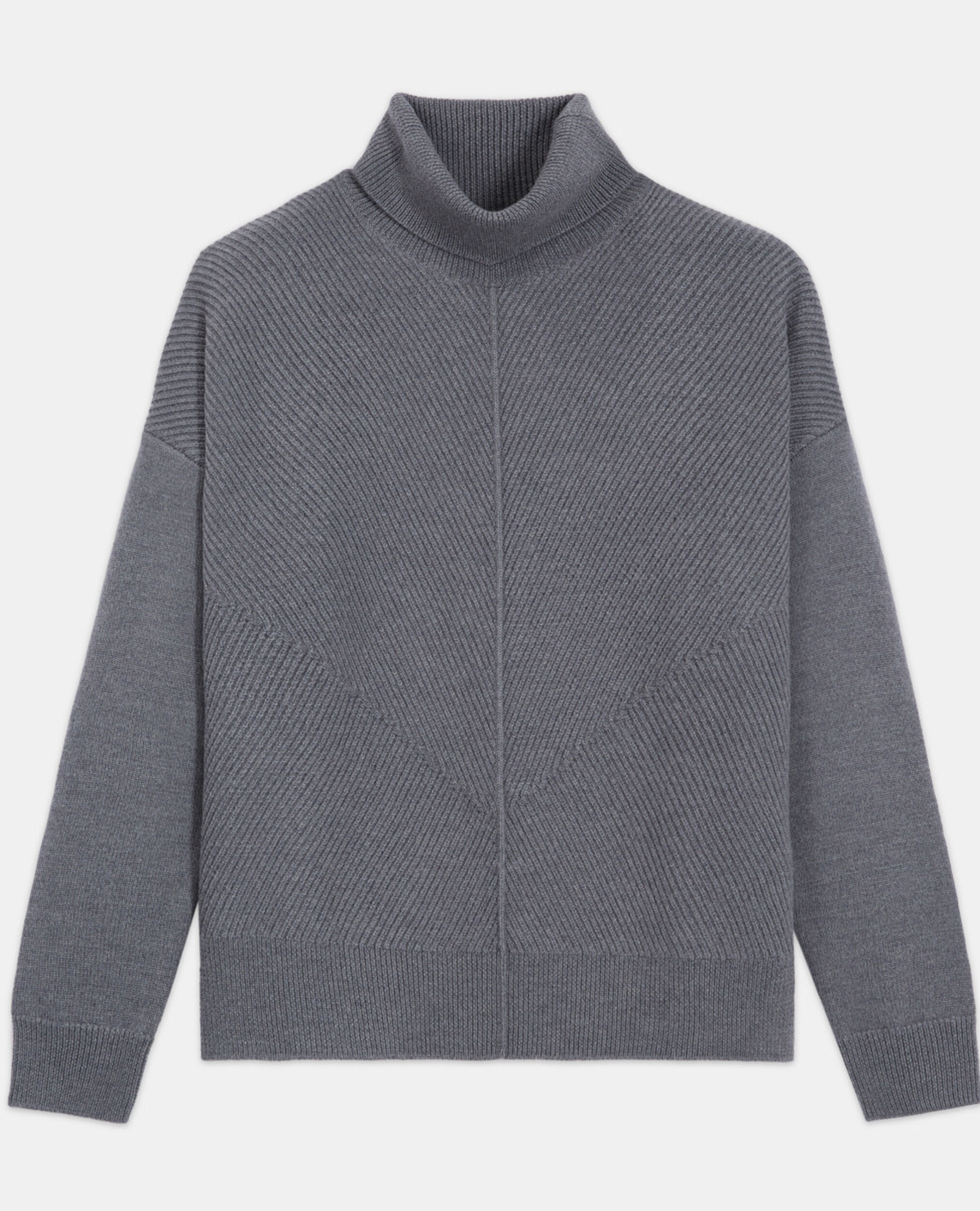 Grauer Wollpullover, MIDDLE GREY, hi-res image number null