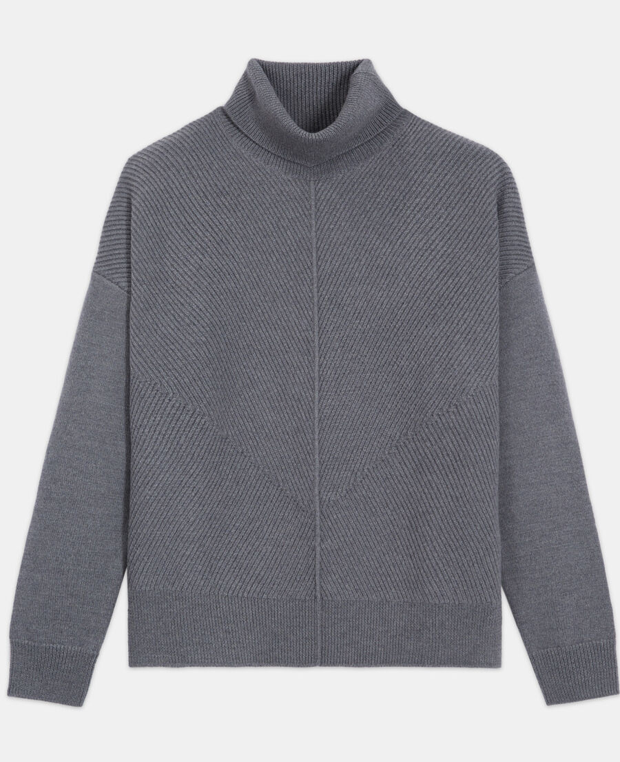 gray wool sweater