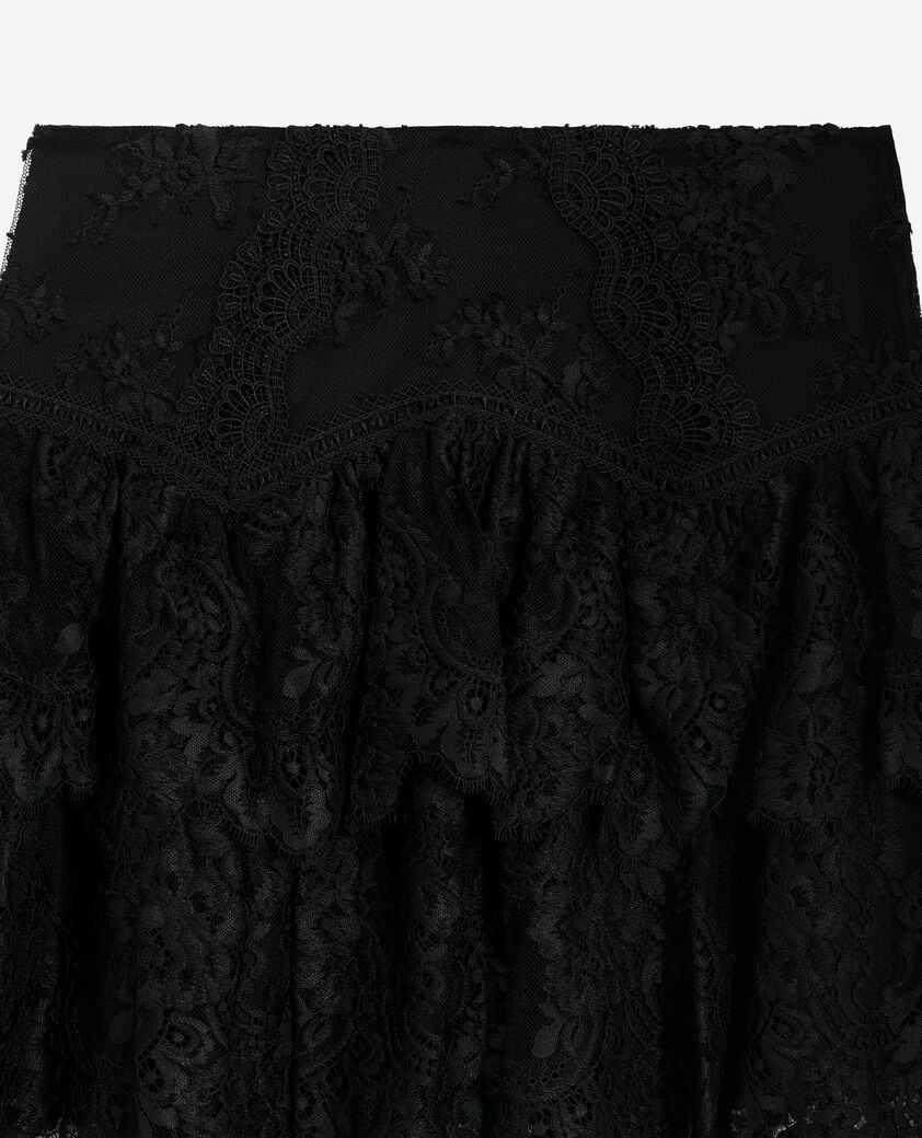 The Kooples F BLACK black lace skirt