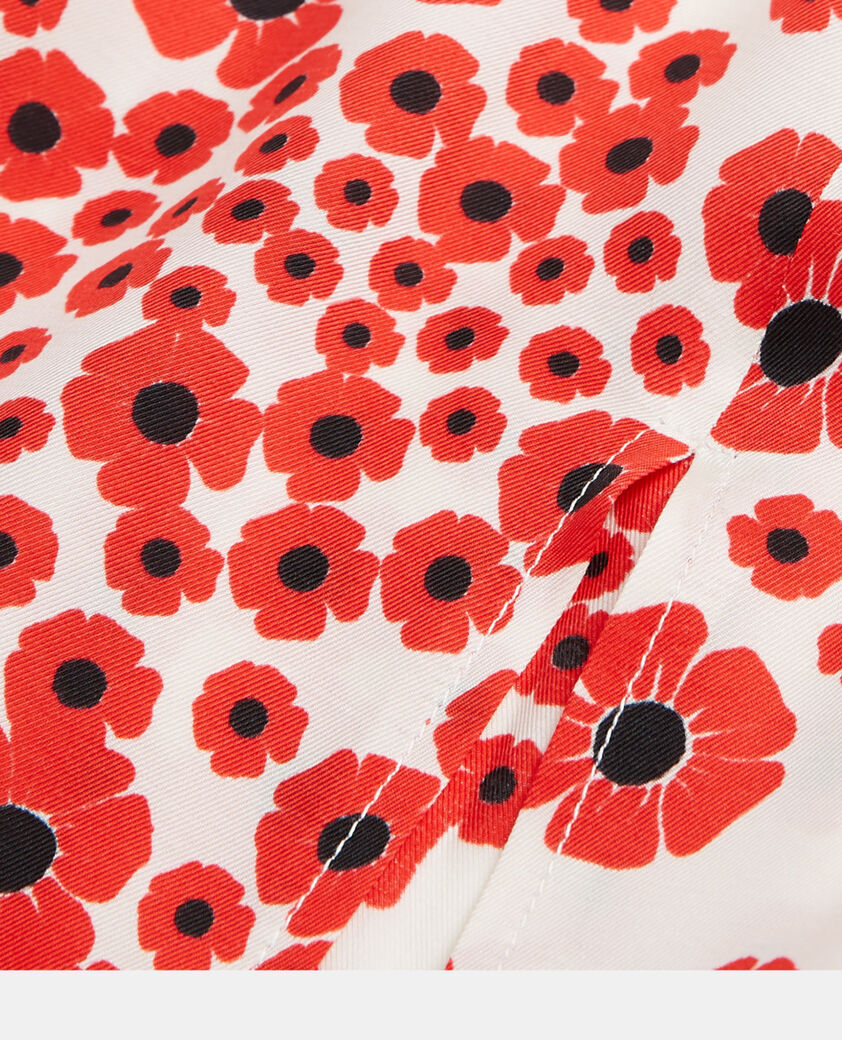 The Kooples WOMEN RED / WHITE long floral dress