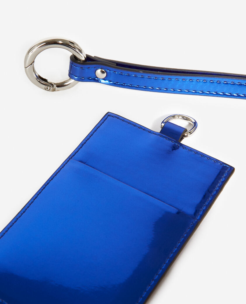 The Kooples MIXED ELECTRIC BLUE small electric blue zipped clutch