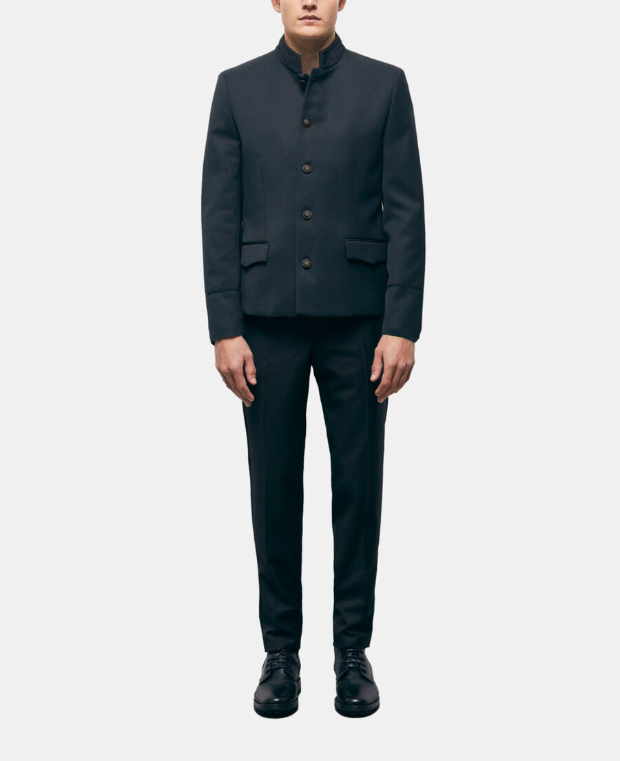 black wool suit jacket